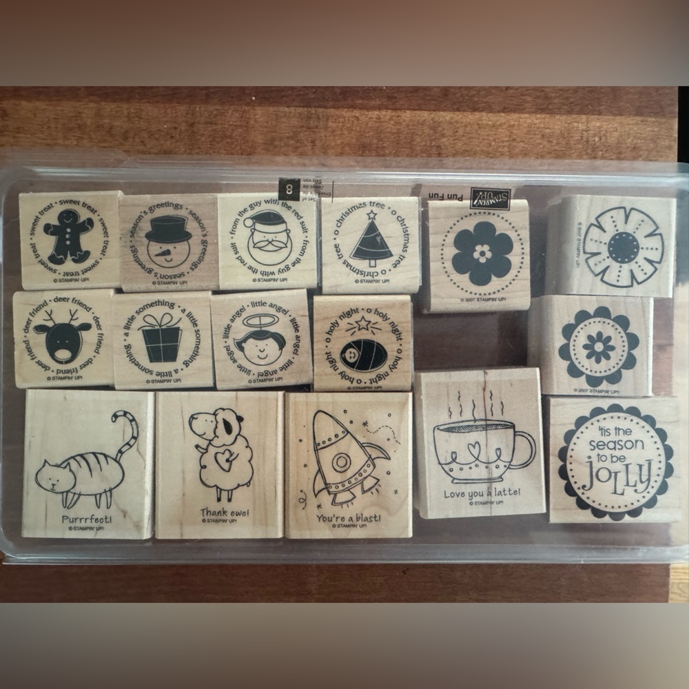 Stampin' Up! Holiday and Animal, calendar and circles Rubber Stamp Set
